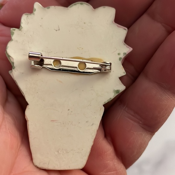 Pink Tulips Vintage Brooch Pin - Picture 2 of 3